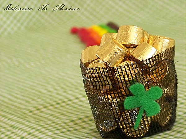Recycled Easter Basket from St. Patrick’s Day Treats